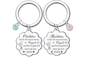 ZYMGUO Regalo Padrinos bautizo Llavero llavero Padrino y Madrina Regalo Llavero del Padrino Madrina idea Regalo día de Pascua bautismo mejor Padrino Madrina