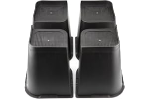 YEMMERT Bed Risers, Furniture Bed Risers 8 inch Heavy Duty L Shaped Table Leg Extension Risers, Elephant Feet Chair Sofa Couches Desk Risers, Set of 4