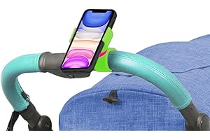 Damoaa Soporte movil para Carrito Bebe valido para Todo Tipo de telefonos moviles del Mercado Soporte movil Carro Bebe Soporte móvil Carrito Bebe Soporte movil Carrito Bebe (Green)