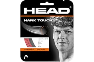 HEAD Unisex Adult Hawk Touch Tennis String, Red, 1.15mm/19g