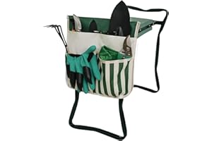 OHMILL Sac de Siège de Jardin Pliants Pas de Tabouret Sac à Outils de Jardinage Sac Fourre-Tout de Rangement pour Jardiniers Sac de Transport de Cour Rangement d'Outils à Main