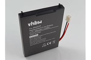 vhbw Li-ION Batterie 900mAh (3.7V) pour Votre babyphone écoute-bébé babytalker Audioline Babysense 5 Video comme 494251p, BPCK1500LI.