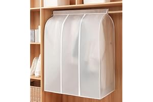 Lange Staubdichte Kleidersäcke, QH7 Transparente PEVA Kleiderhülle Große Kleiderschutzhülle für Kleidung mit Reißverschluss Staubschutz Aufbewahrungstasche für Anzug Mantel T-Shirt Jacke