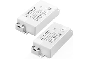 REYLAX Transformador 220V a 12V 15W 1.25A, Fuente de alimentación de CA a CC, Pequeño Transformador de Voltaje Constante, Driver LED de Baja Tensión, Controlador Adaptador, Pack de 2
