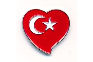 HEGIBAER Pin’s drapeau turc en forme de cœur - Référence d’article : 0028