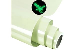 FORBELL Nachtleuchtende Plotterfolie Textil, Galaxie Transferfolie Textil, Leuchtet Im Dunkeln Flexfolie