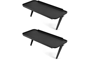 QWORK 2 Pezzi Ripiano Superiore Dello Schermo, Mensola Per TV, Plastica 120 X 310 MM, Per Contenere Scatole Per Cavi, Scatole Multimediali, Console Di Gioco, Nero