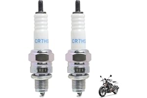 VULCYXA 2 Bujías NGK CR7HSA para Scooter, Ciclomotor y Motocicleta, Rosca de 10 mm, Tecnología Antiparasitaria, Mejor Rendimiento del Motor y Encendido Eficiente, Compatible con CHAMPION RZ10YC