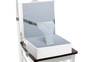 MATIVE Rehausseur Chaise Enfant, Rehausseur Chaise Bebe Ceinture de Sécurité à Trois Toints Sécurité Renforcée Nettoyage Facile de Réhausseurs Dessous Antidérapant (Bleu)