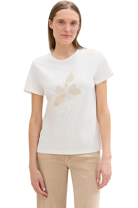 Tom Tailor Femme T-Shirt Rayé Tom Tailor Denim - Imprimé Cu0153ur