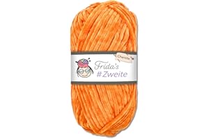 ‎FRIDA'S WOLLHAUS Frida's #Zweite Wolle 100g Chenille Wolle Amigurumi Stricken & Häkeln weich (16 - Kürbis)