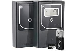 SmartCoounter Retail People Counter - Smart Traffic Counter, Hourly & Daily Statistics Door Counter for Retail, Data Storage, Battery Operated Visitor Counter, Easy Use & Install, Black