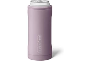 BrüMate Hopsulator Slim Can Cooler Insulated for 12oz Slim Cans | Skinny Can Insulated Stainless Steel Drink Holder for Hard Seltzer, Beer, Soda, and Energy Drinks (Lilac Dusk)