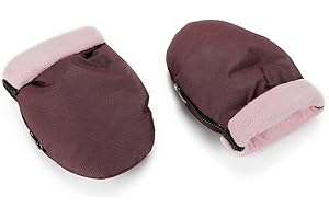JICACLICK Manoplas Carro Bebe de Invierno Guantes para carrito Impermeables con Forro Polar Interior y Material Resistente Accesorio Universal para Cochecito de paseo Silla de Ruedas y Andadores (Vino/Rosa)