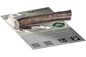NAYOCRI Asta de Ciervo para Perros Pequeños. Talla S - Razas pequeñas de Menos de 12kg - Adultos y Cachorros. Mordedor ecológico, 100% Natural y astas recogidas en los Montes de Toledo (S)