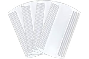 FTONOM5 4PCS Lice Comb for Lice Removal Head Lice Combs for Kids Durable Double Sided Nit Detection for Kids Adults and Pets Adults White