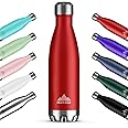 Mont-Clair H2O Stainless Steel Water Bottle, Vacuum Insulated - BPA Free, 12h Hot & 24h Cold Drinks, Metal Water Bottle 1L Leakproof, Ideal for Adult, Kids, Running - Red