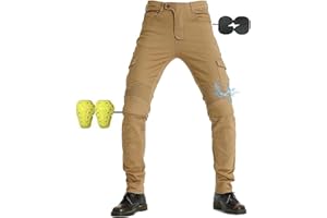 NUNOMO Moto Pantalon Protection pour Hommes, Moto Jeans en Respirant De Qualité Premium Fit avec Amovible Protéger Pads pour Racing Vélo Protection Renforcée