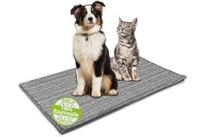A PORTUGUESE LOVEAFFAIR CRAFT STORY Craft Story Hundedecke Gaia aus 100% Baumwolle 100 x 140 cm Schwarz/Weiß - waschbar faltbar ideal für Auto Kofferraum Sofa - Schutzdecke für Hunde und Katzen - Ruhedecke für Zuhause und Unterwegs