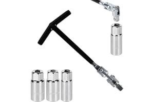 shallyong Chiave Candela, 16/18/21 mm Chiave Universale, Set Chiavi Inglesi, Set Chiavi per Le Candele del l'auto, Kit Candele per Candele per Auto e Moto