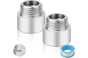 YFLeomry 2 Stück Hahnverlängerung 1/2-Zoll 20mm Edelstahl Verlängerung Fitting, Duschkopf Verlängerung, Wasseranschluss Verlängerung für Wasserhähne, Eckventile & Duschköpfe