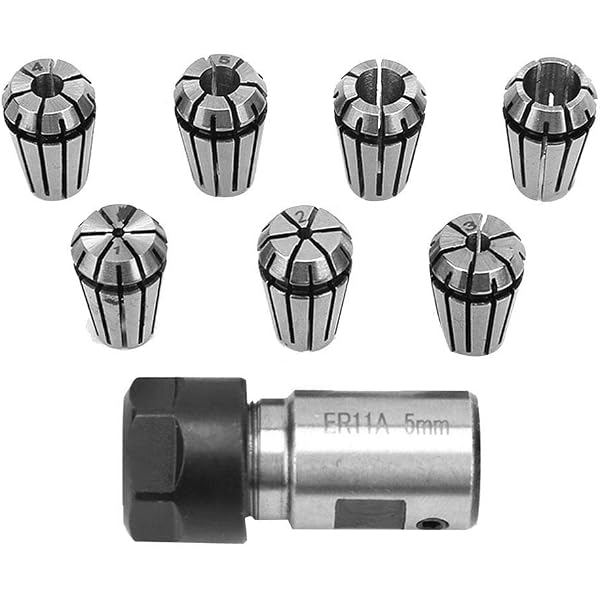 オールスター2008ボール KEKEYANG Spindle Motor Shaft Collet, 7PCS ER11 5mm Motor Shaft