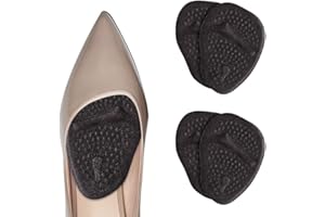 ANGELKISS Demi Semelle Silicone avant Pied, 4 PCS Adhesive Semelle Chaussure Coussinets de Métatarse Gel pour Mortons Névroma, Callosités, Coussins Antidérapants Avant-pied Coussin pour Hommes et Femmes