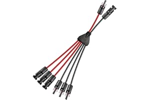 WOODGUILIN 2Y6 Solarkabel Y-Verteiler, 6 mm² Solarpanel Y Stecker 2auf 6 Y Stecker Fotovoltaik Kabel Y Stecker 2Y6 Stecker, für Solaranlage Solarpanels.(Y 2-6)