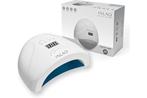 ‎INLAQ INLAQ® lampa Dual UV/LED lampa do paznokci hybrydowych – wyświetlacz LCD i trzy tryby | 48 W biała