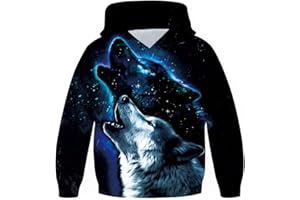 Goodstoworld Niños Unisex Sudadera con Capucha Niños Niñas Sudadera Impresion Gráfica Colorida y Fresca Galaxia S-XL
