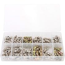 GANILITY Lot De 150 Capuchons De Protection Pour Graisseurs En Plastique M6/ M8/M10 Pour Voitures, Motos Et Camions Avec Boîte De Rangement Transparente