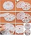 Kobwa(TM) 6 PCS 8 Compartments Round Plastic Storage Box Bead Organizer Display Containers Clear White