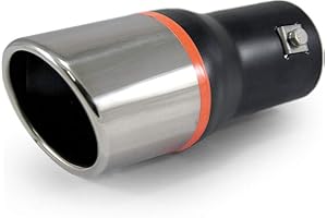 CARJOY Universale 3922 Terminale di scarico per auto Terminale Silenziatore sportivo Acciaio inossidabile Cromo 55mm