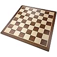 Extra Thick Chess Board with Inlaid Walnut and Maple Wood, Board Only 18 x 18 Inch brown 028672733866a