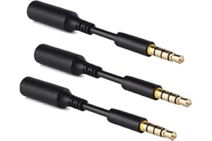 BAOLONGKING Kopfhörer-Verlängerungsadapter für Kopfhöreranschluss, 3,5 mm AUX-Klinkenstecker, für Akku-Ladegerät, Power-Case, Mophie Juice Pack, OtterBox, Lifeproof, Trianium für Smartphones, Tablets, 3 Stück