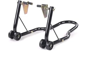 BikeTek Motorcycle Front Track Paddock Stand Black