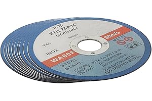 VOYTO Alta qualità, confezione da 10 pezzi ultra sottili da 125 x 1,6 mm per smerigliatrice angolare, in acciaio inox, dischi da taglio in metallo