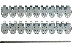 ELETECH Giunti per nastri trasportatori ferro zincato Giunzione nastro trasportatore meccaniche giunta metallica riparazione giunzione a scatto cerniera gomma industriali (500mm)