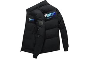 BTBDYDH Winter Jackets Trapstar Puffer Coats Unisex Trapstar Printed Windproof Warm Cotton Clothing Stand Collar Puffer Jacket Outdoor Quilted Down Jackets