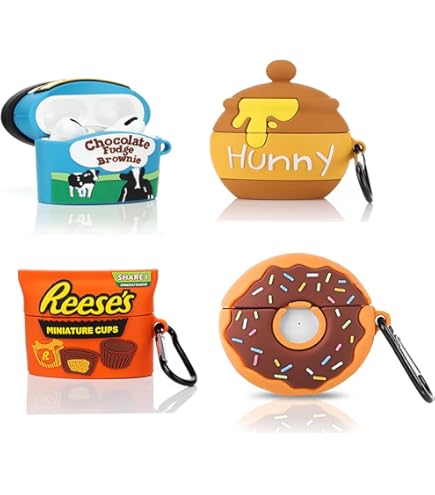 JoySolar Cute 3D Food Silicone Case For AirPods 1st/2nd Gen - Kawaii Cartoon Protective Cover