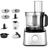 Kenwood Multipro FDM301SS Robot da cucina con 2 velocità di Lavorazione+Pulse, Ciotola da 1.2L, Frullatore da 1,2L, 3 Dischi 