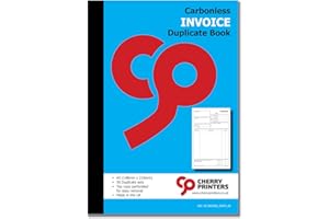 CHERRY PRINTERS Cherry NCR Invoice Duplicate Book, A5, 50 Sets