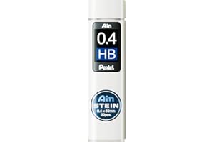 Pentel Ain Stein (C274-HB) - Minas para portaminas, 0,4 mm HB, 30 minas