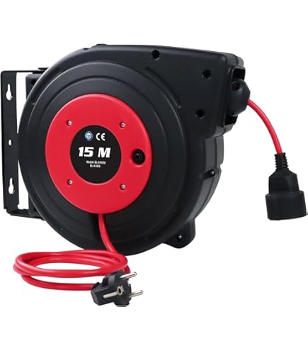 Enrouleur Automatique Navaris 14m - Rallonge Électrique 230V 3G1,5 - Neuf