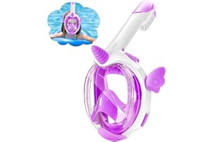 Tyuodna Masque de plongée licorne pour enfants de 4 à 12 ans, 180 ° HD anti-buée et anti-fuite avec tuba - Anti-CO2