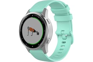 Wownadu 18mm Quick Release Cinturino Compatibile per Garmin Vivoactive 4S/ Vivomove 3S/ Venu 3S/ Venu 2S Cinturini Ricambio Sport Bracciale per Forerunner 255S/ 255S Music/ 265S