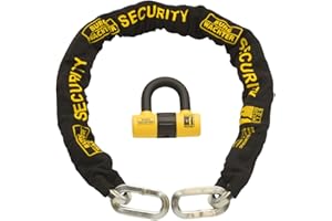 BURG-WÄCHTER Burg-Wachter 12mm 1M Sold Motorbike Security Chain Gold Lock, Black