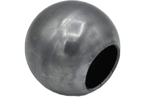 UHRIG Ihålig kula Ø 70 mm, med hål Ø 36 mm, blank stålkula t.ex. för staket, räcken, trädgårdsgrind UVM.