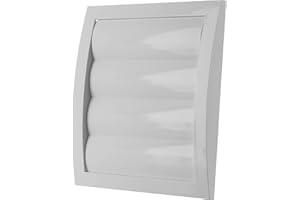 LIRAST Ø 125mm Bianca Griglia di Ventilazione in Plastica con Alette a Gravità - Griglie D'Aerazione con Rete Anti Insetti