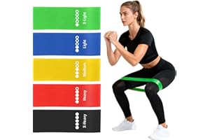 Meriviva Resistance Bands, Elastic Bands for Exercise Resistance Band Set With 5 Resistance Levels Exercise band for Yoga Rehab, Gym, Pilates, Strength Training